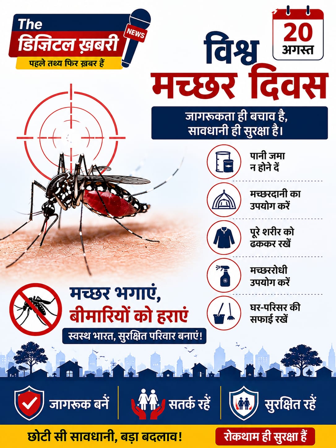 विश्व मच्छर दिवस: एक छोटी-सी जागरूकता, बचा सकती है लाखों जिंदगियां